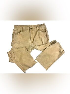 Dickies Carpenter Pants Mens 34x32 Tan Distressed Workwear Utility